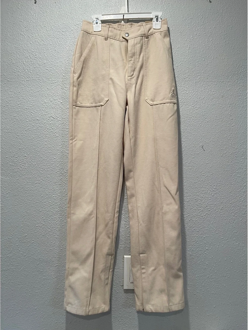 Jordan Beige Cargo Pants with Elastic Waist